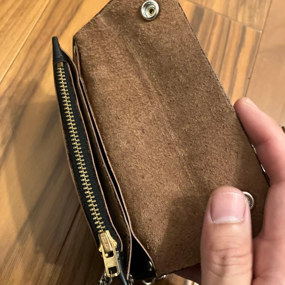 aaadaaミドルトラッカーウォレット　ロウ付けチェーン　ヴィンテージタロン