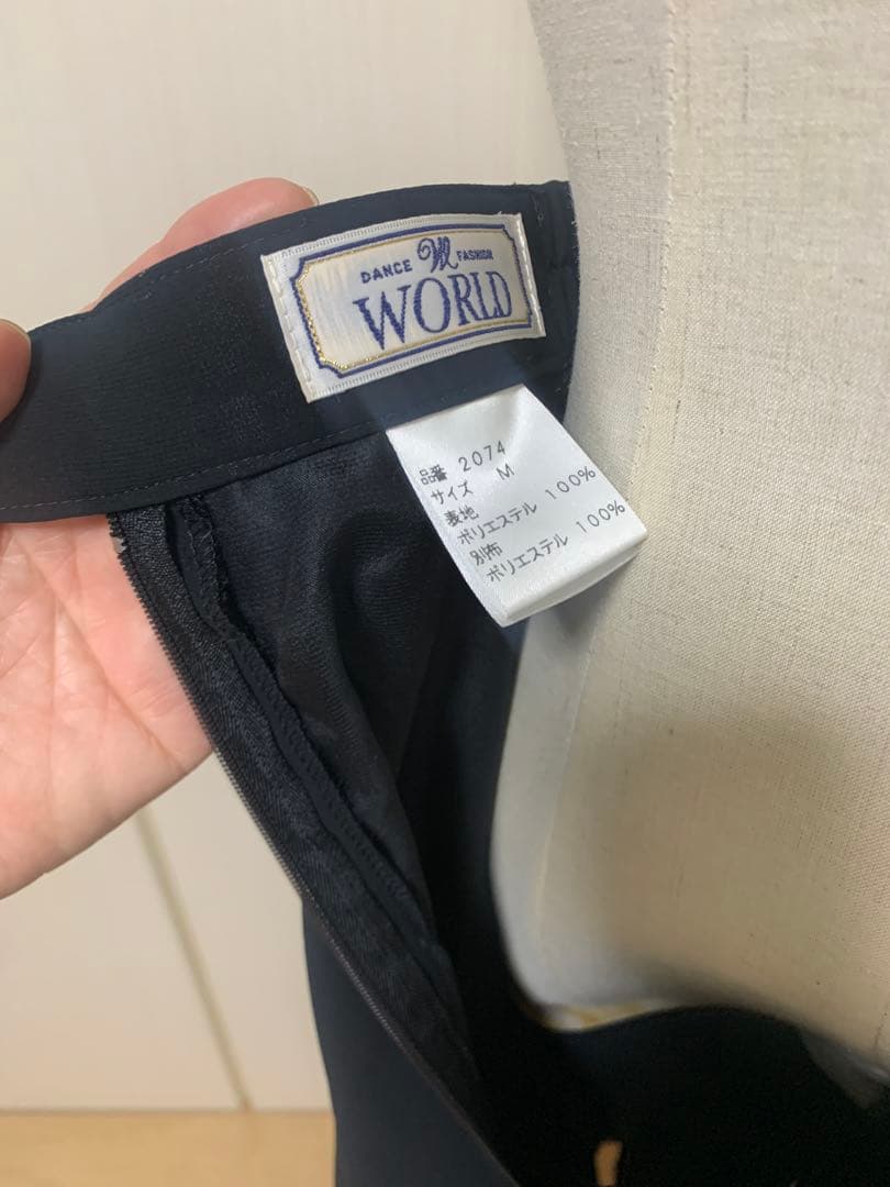 【美品】社交ダンスDANCE FASHION WORLD フレアスカート 刺繍