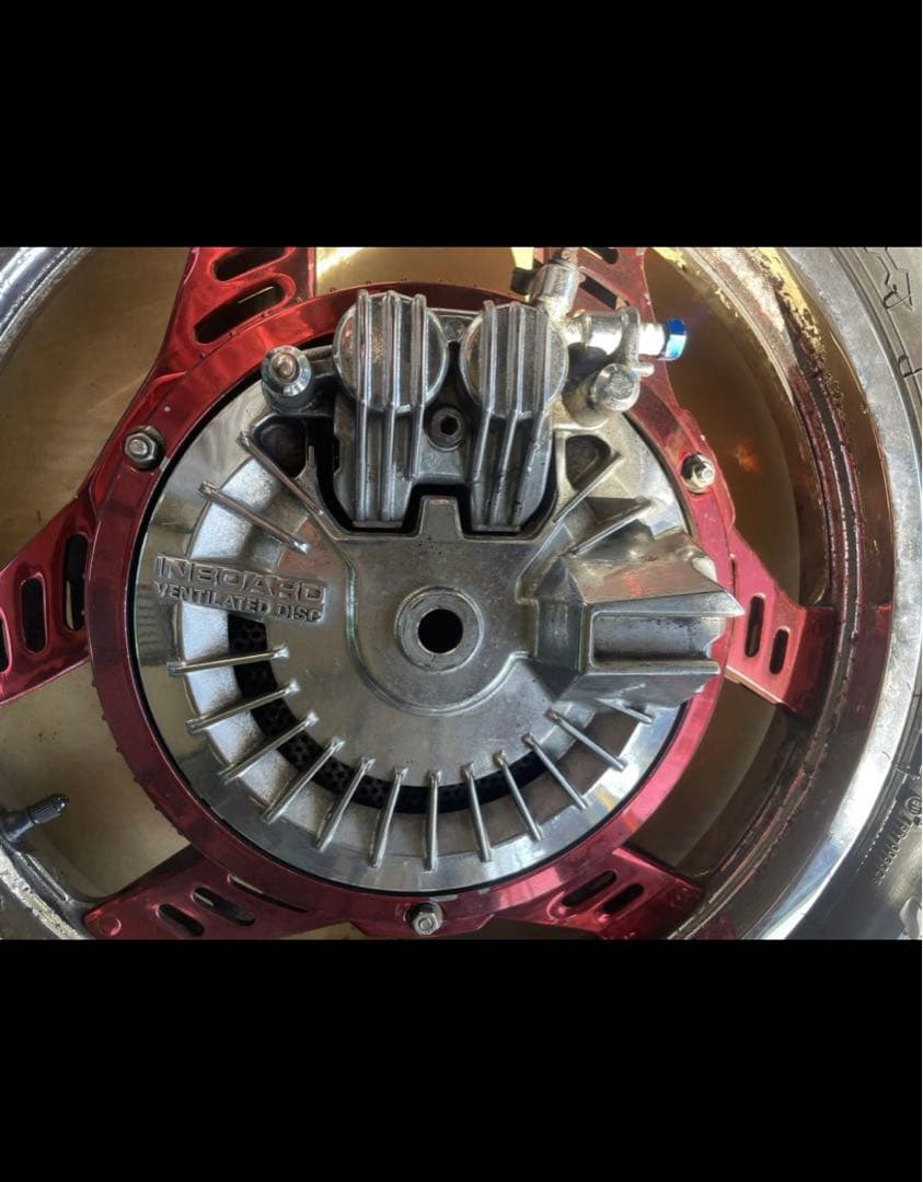 CBX400F 前後 メッキホイール インボード キャリパー タイヤ セット