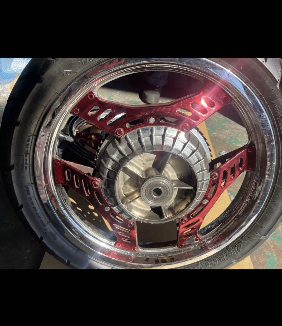 CBX400F 前後 メッキホイール インボード キャリパー タイヤ セット