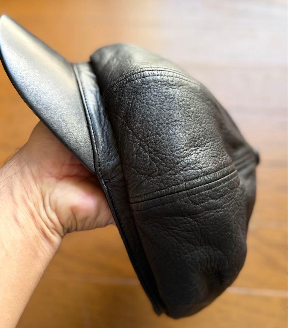 THE REAL McCOY'S レザー キャスケット 帽子 7 3/4