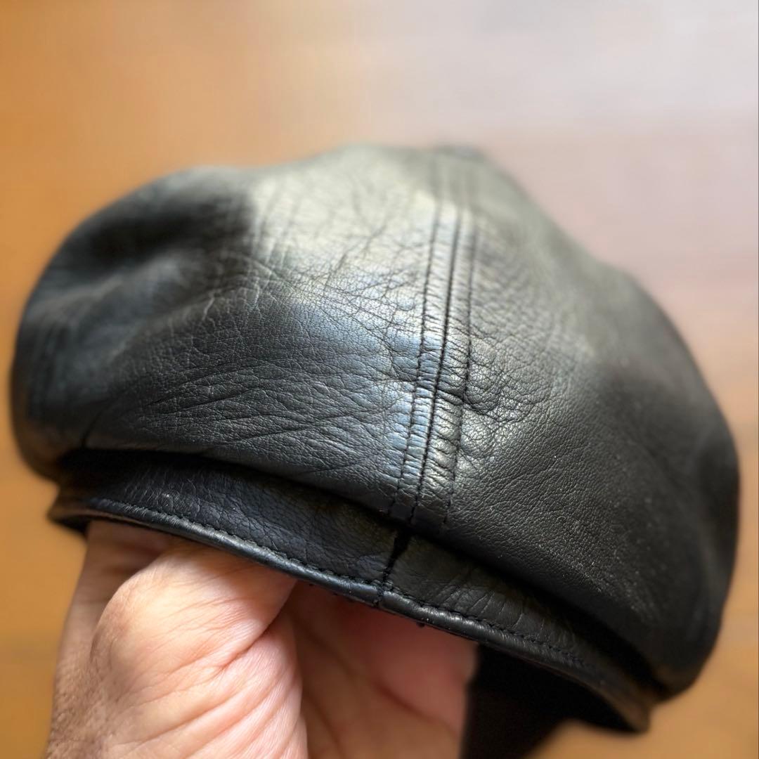 THE REAL McCOY'S レザー キャスケット 帽子 7 3/4