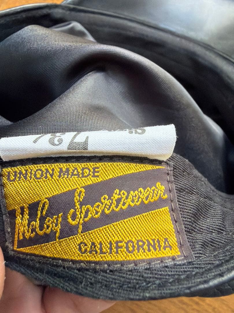 THE REAL McCOY'S レザー キャスケット 帽子 7 3/4