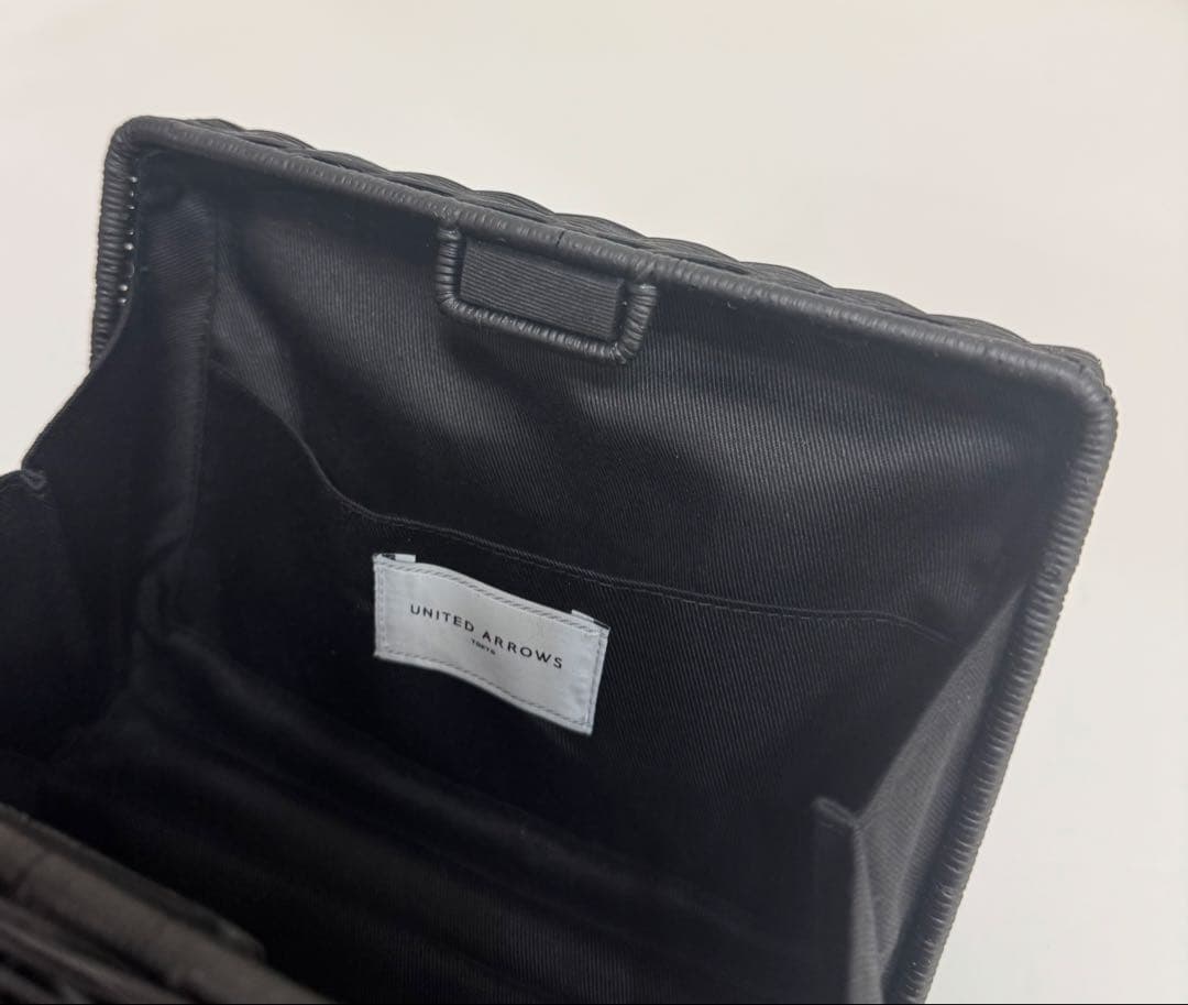 UNITED ARROWS ラタン スクエア ミニバッグ