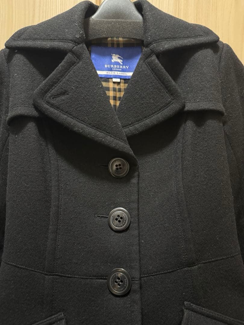BURBERRY BLUE LABEL ウールコート ブラック 38