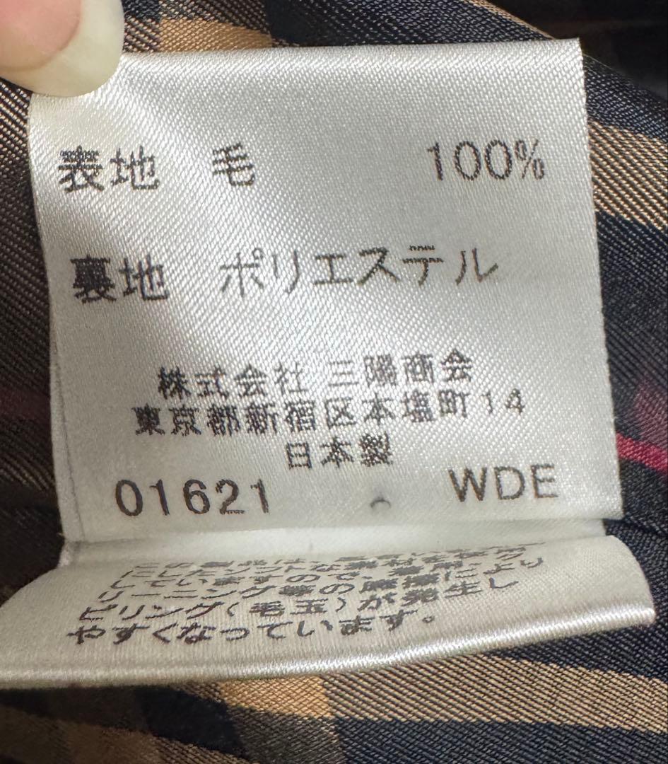 BURBERRY BLUE LABEL ウールコート ブラック 38