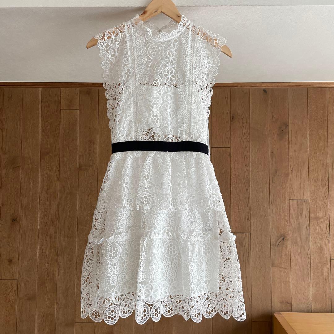 self-portrait セルフポートレイト　フローラルレースミニドレス