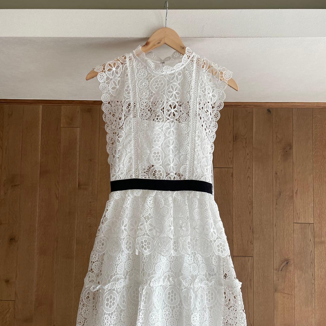 self-portrait セルフポートレイト　フローラルレースミニドレス