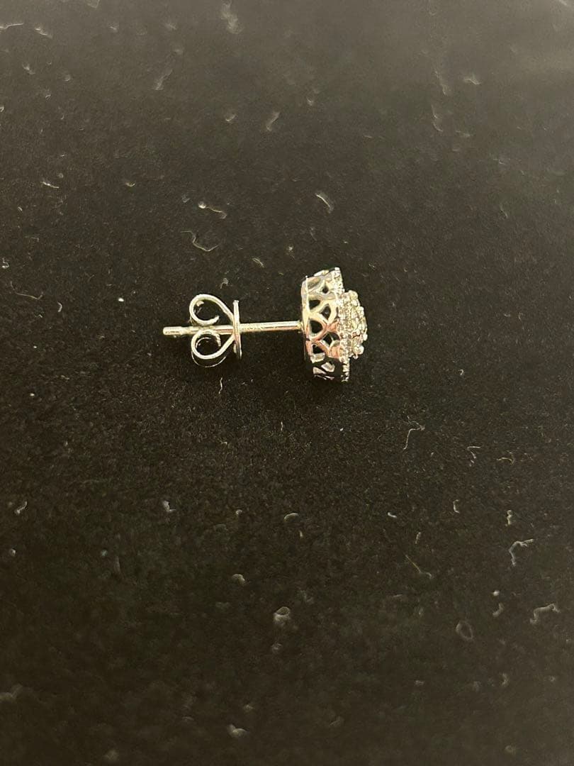 アバランチ　ダイヤモンド 10Kホワイトゴールド ピアス