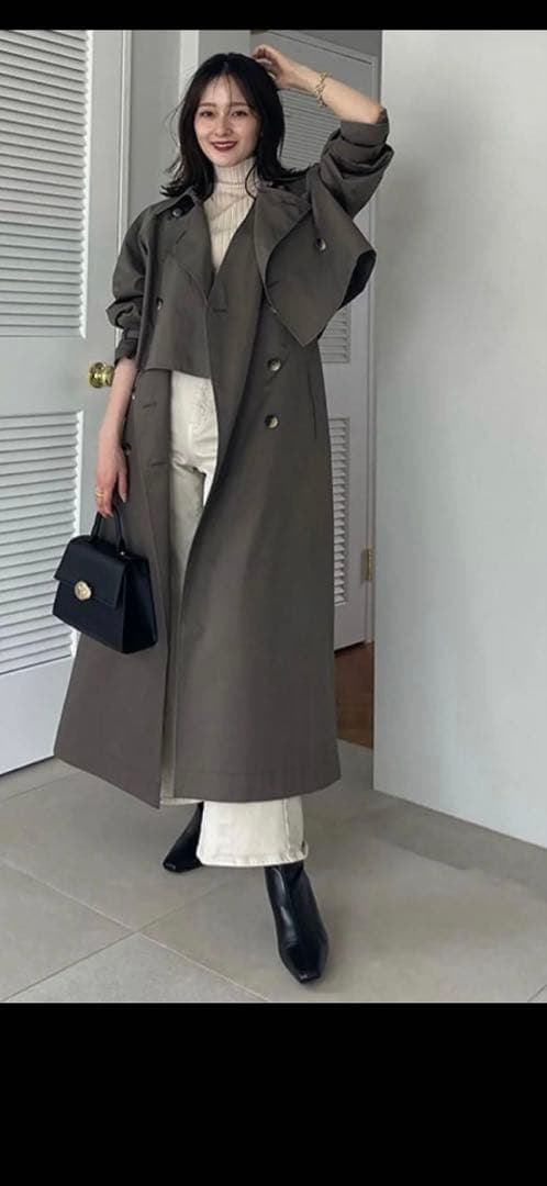 anuans 3wayトレンチコート（CHARCOALGREY）