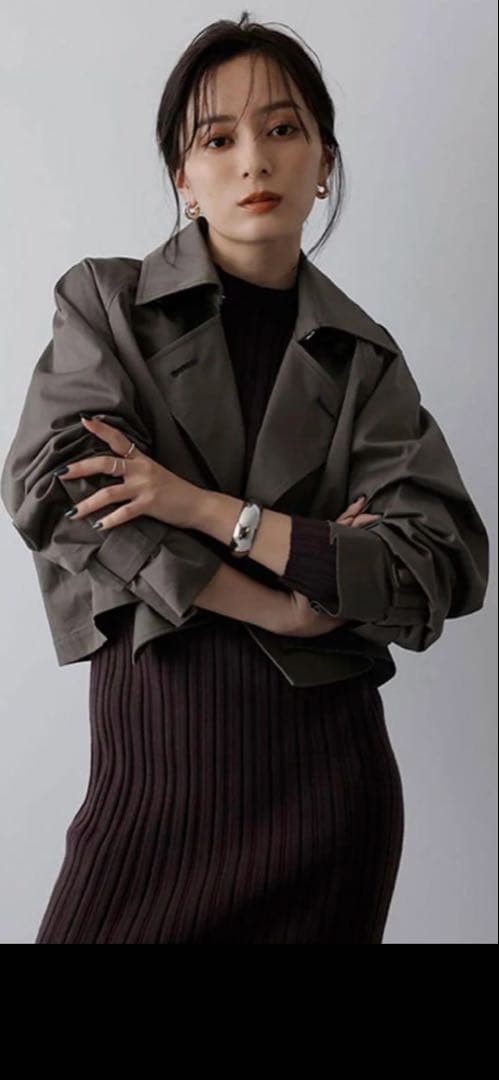 anuans 3wayトレンチコート（CHARCOALGREY）