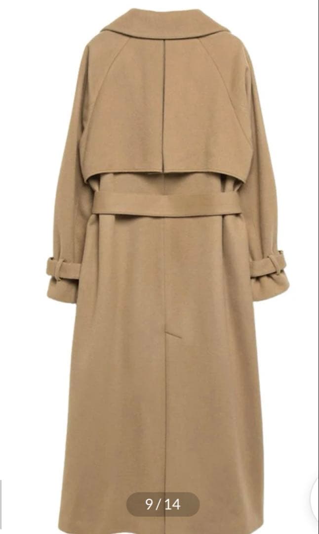 anuans アニュアンス　ウールトレンチコート　アイボリー