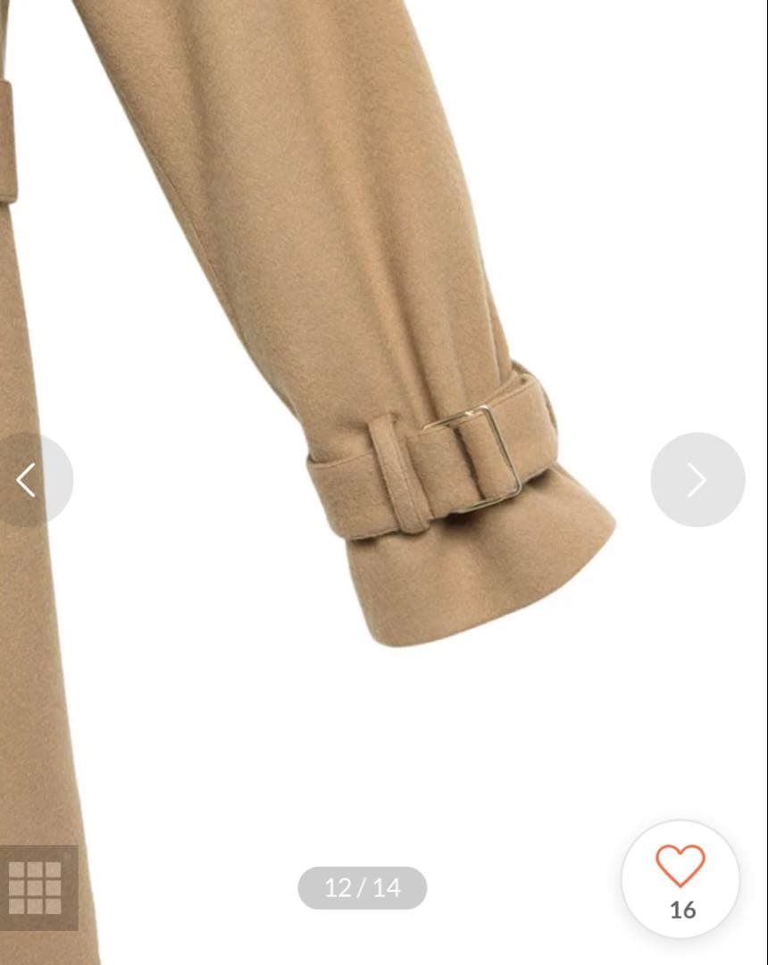 anuans アニュアンス　ウールトレンチコート　アイボリー