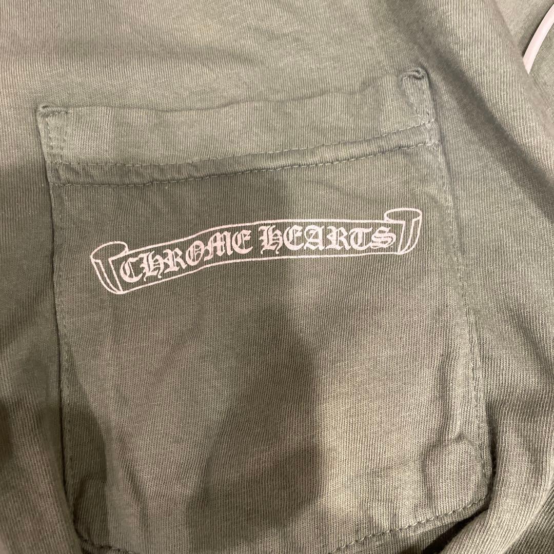 クロムハーツ　ヘアリーダガー　ヤイクスストライプ Tシャツ