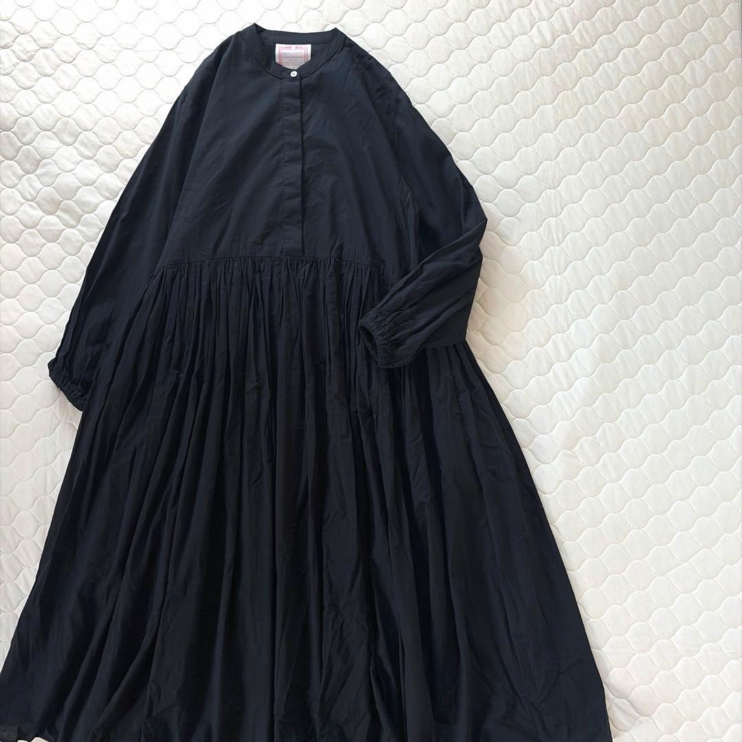 【美品】BEARDSLEY ギャザーワンピース　ブラックサイズ1