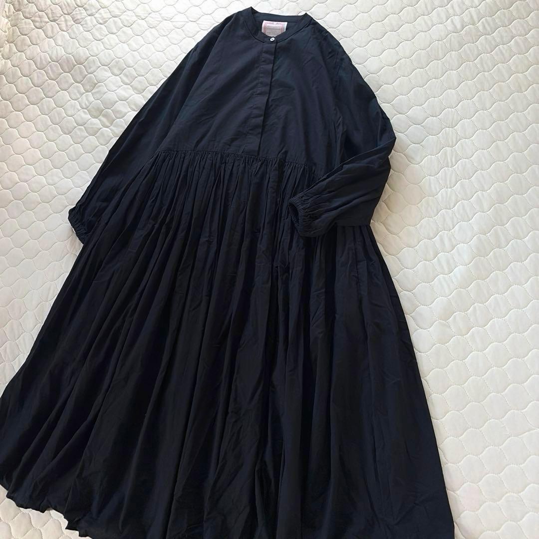 【美品】BEARDSLEY ギャザーワンピース　ブラックサイズ1