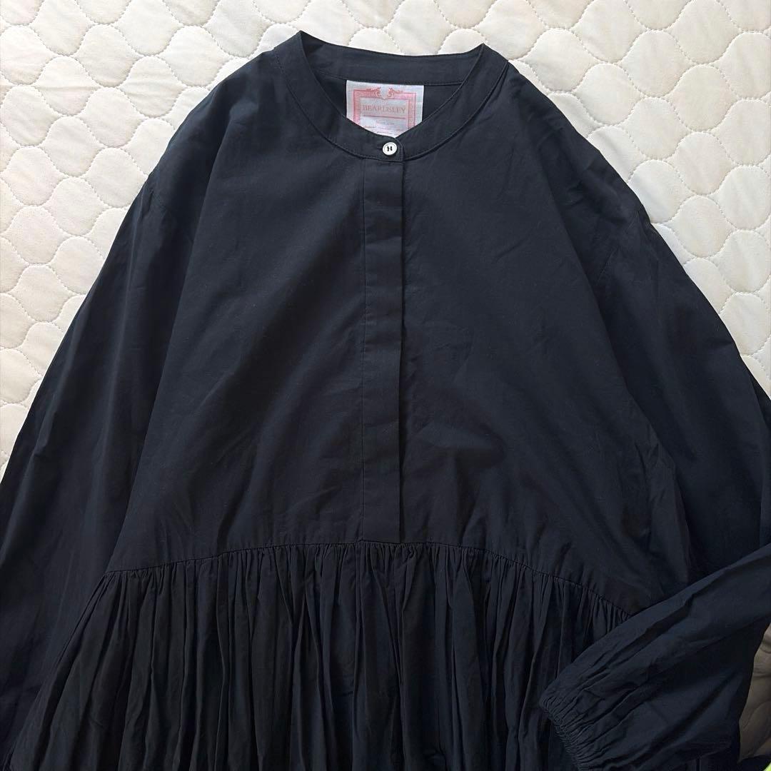 【美品】BEARDSLEY ギャザーワンピース　ブラックサイズ1