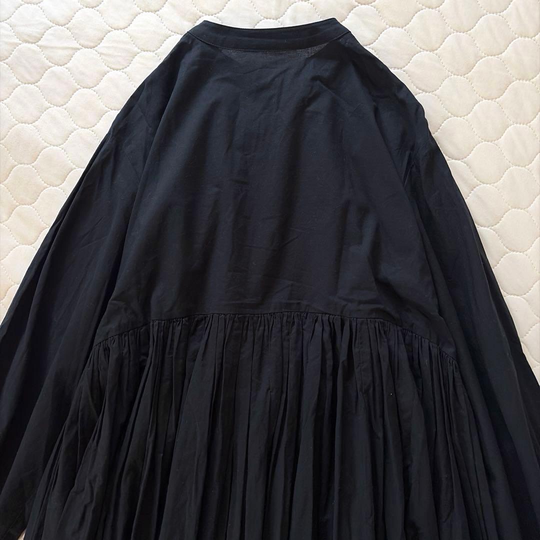 【美品】BEARDSLEY ギャザーワンピース　ブラックサイズ1