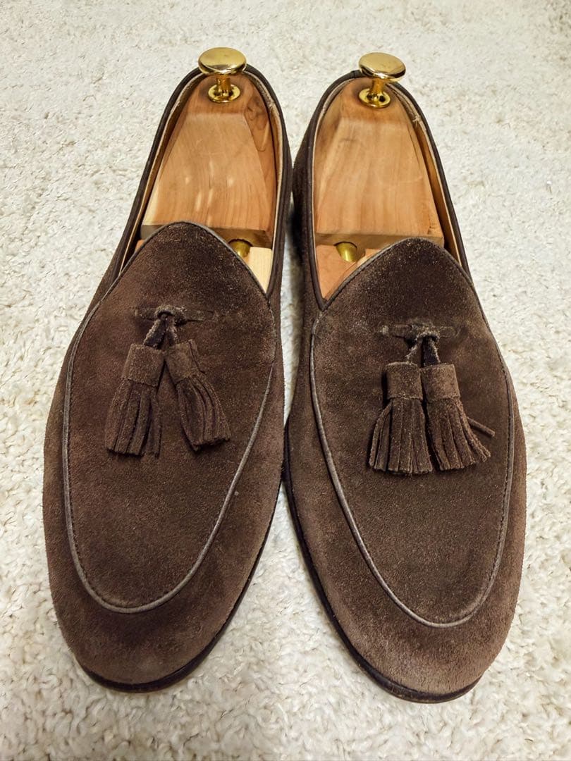 週末✨売り切り値下げ‼️Berwick スエードタッセルローファー ダークブラウン