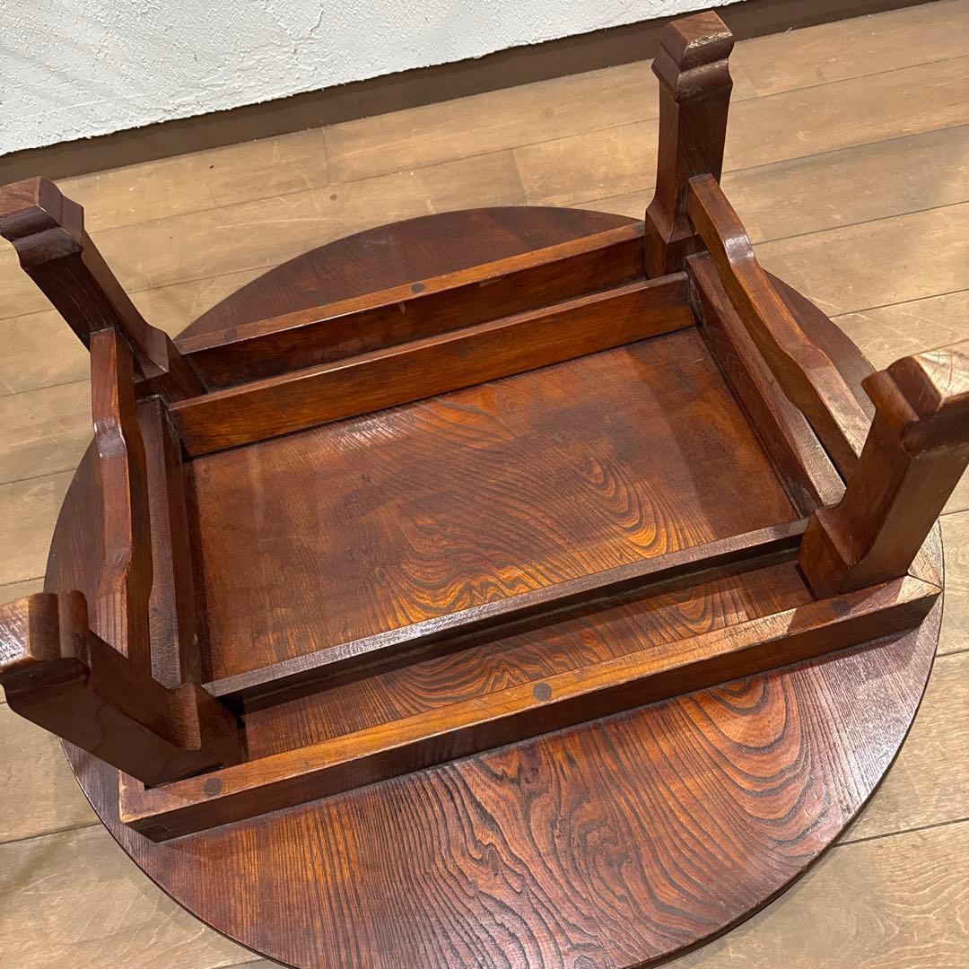 折り畳みちゃぶ台 欅材 昭和レトロ