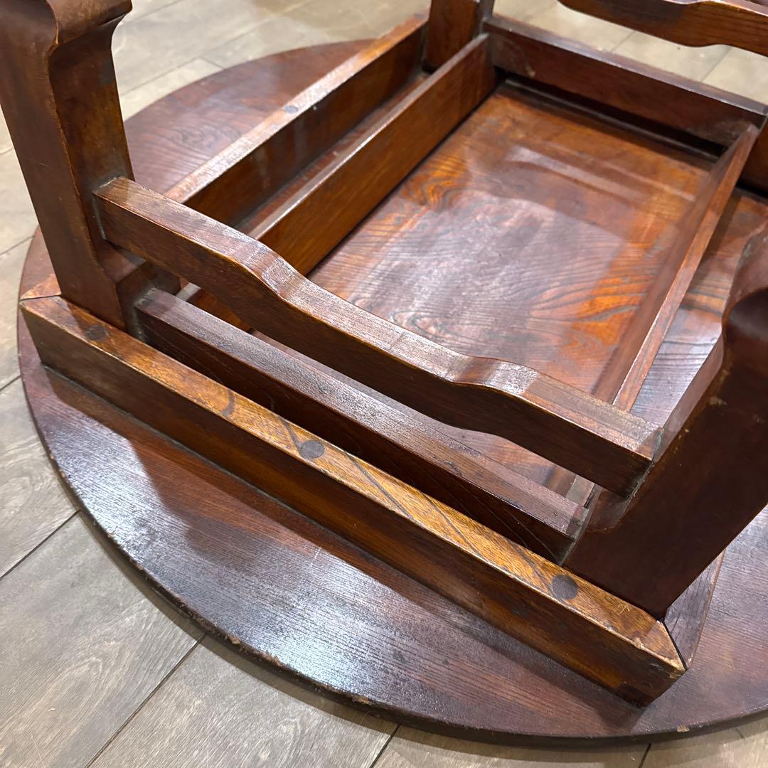 折り畳みちゃぶ台 欅材 昭和レトロ