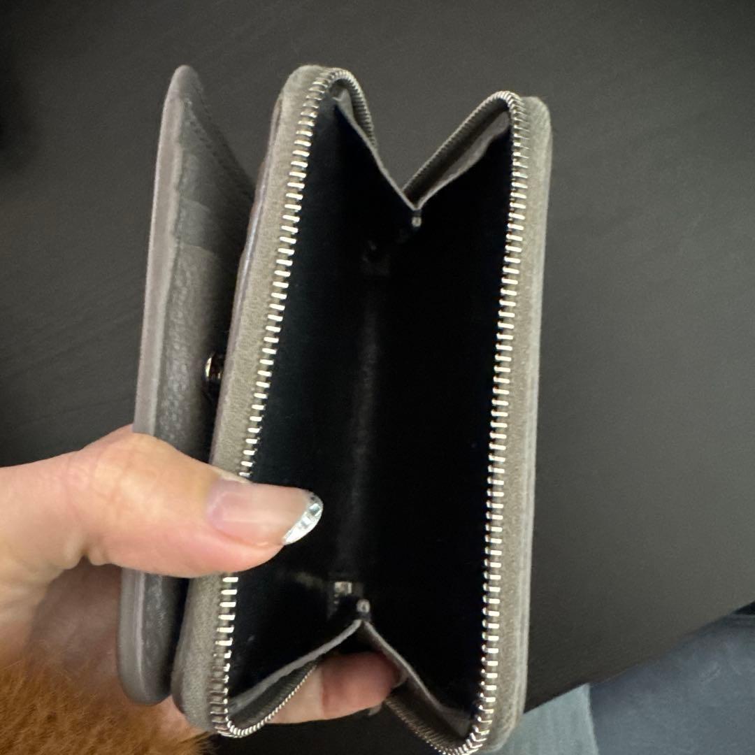 SAINT LAURENT グレー 二つ折り財布