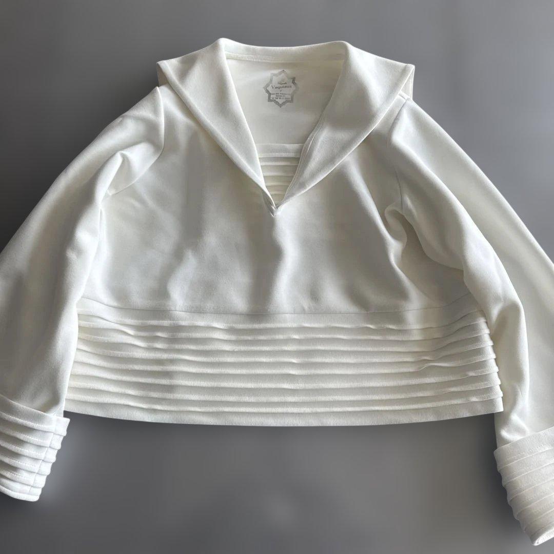 ヴァクトーVaqutauxフライトジャージ セーラーカットソー　ミルク