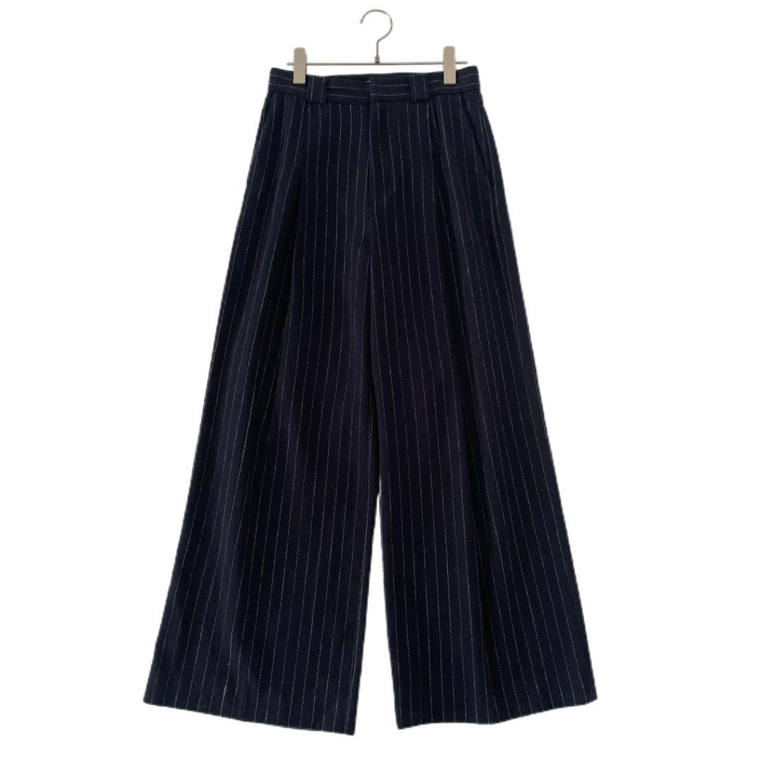 極美品 Plage プラージュOne Tuck Wide パンツ リネンコットン