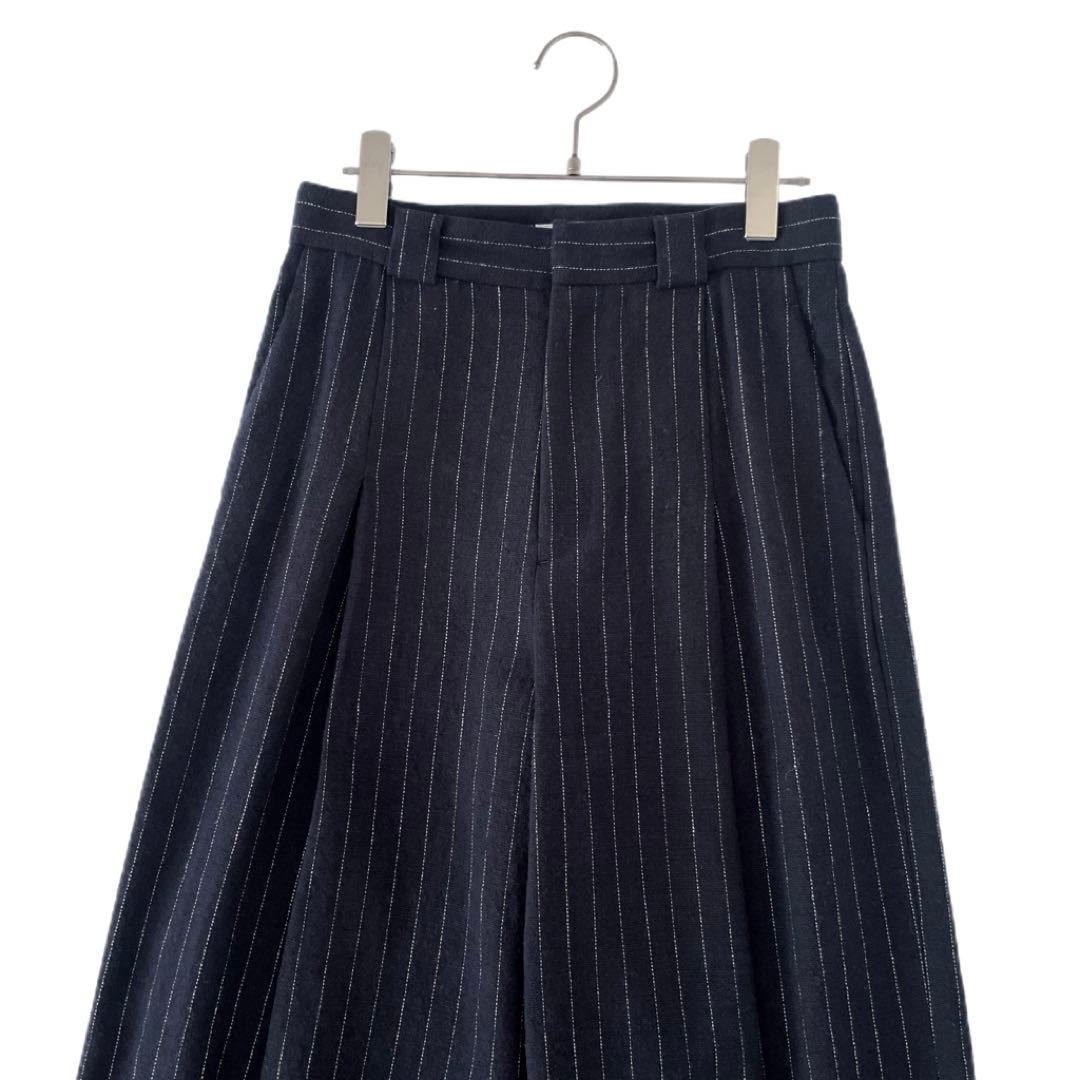 極美品 Plage プラージュOne Tuck Wide パンツ リネンコットン