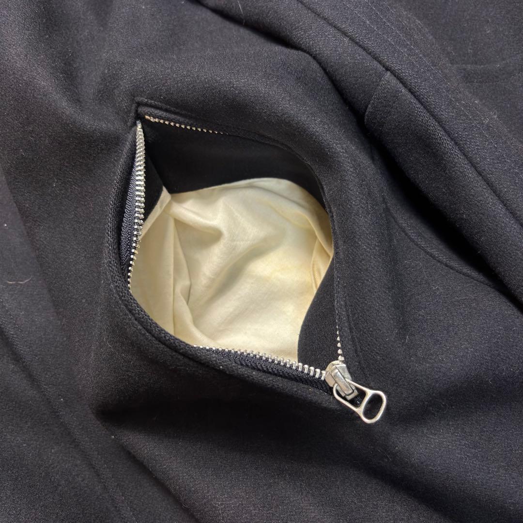 美品✨08sircus ゼロエイトサーカス メルトン フーデットコート ブラック