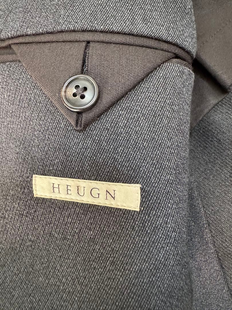 美品　HEUGN ユーゲン　ダークグレー チェスターコート　サイズ2