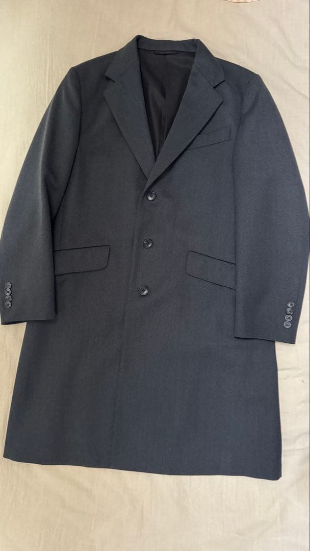 美品　HEUGN ユーゲン　ダークグレー チェスターコート　サイズ2