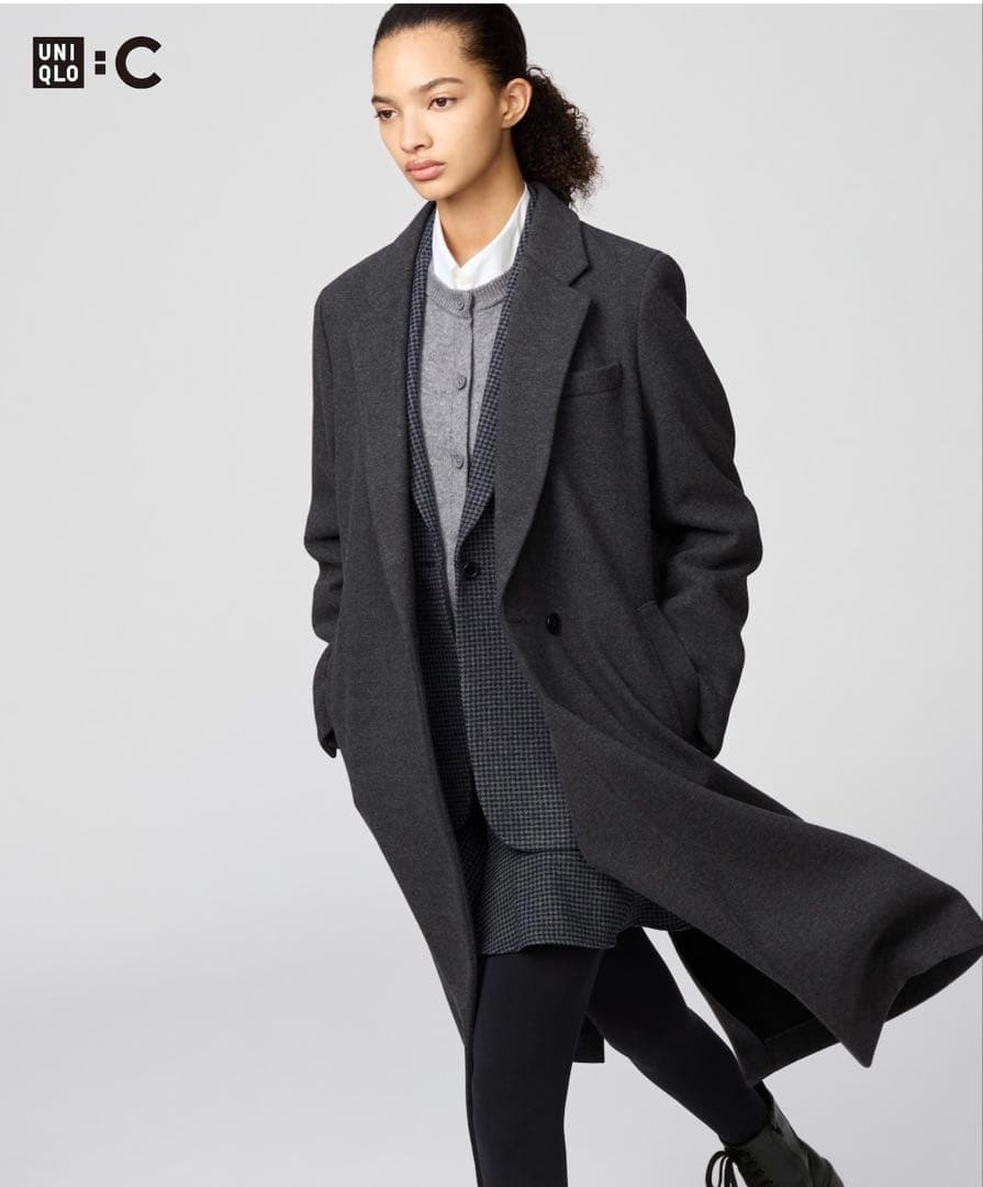 UNIQLO C ロングコート ダークグレー