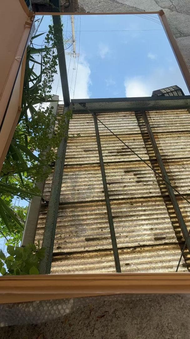 【中古】ダンスミラー 割れない鏡 幅80x160cm 姿見 黒色 21番