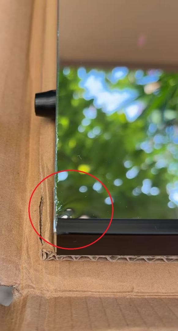 【中古】ダンスミラー 割れない鏡 幅80x160cm 姿見 黒色 21番