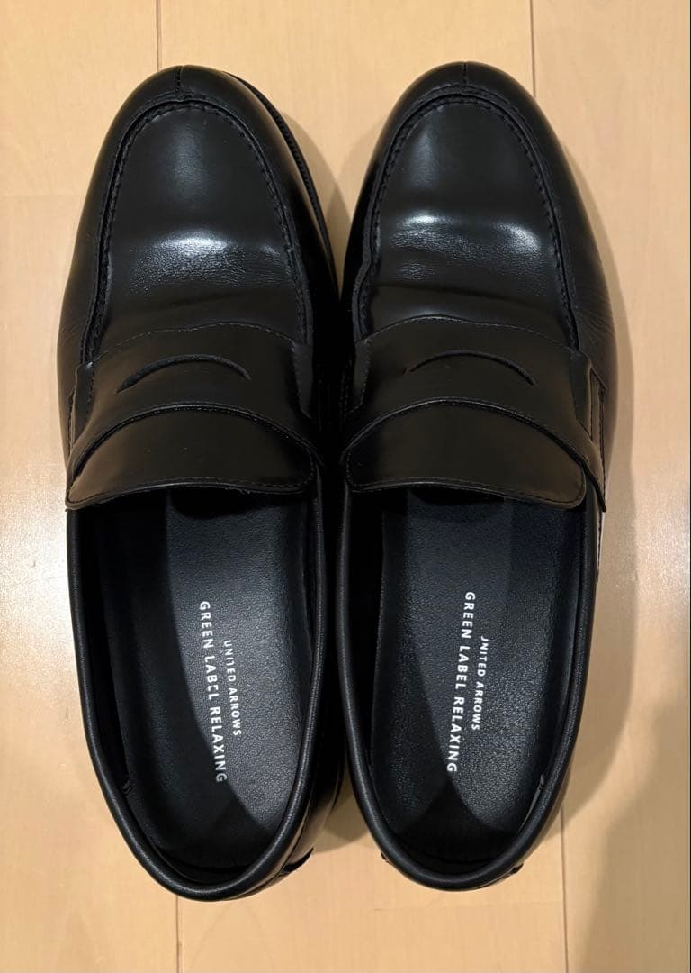 【s】グリーンレーベル レザーローファー　27cm