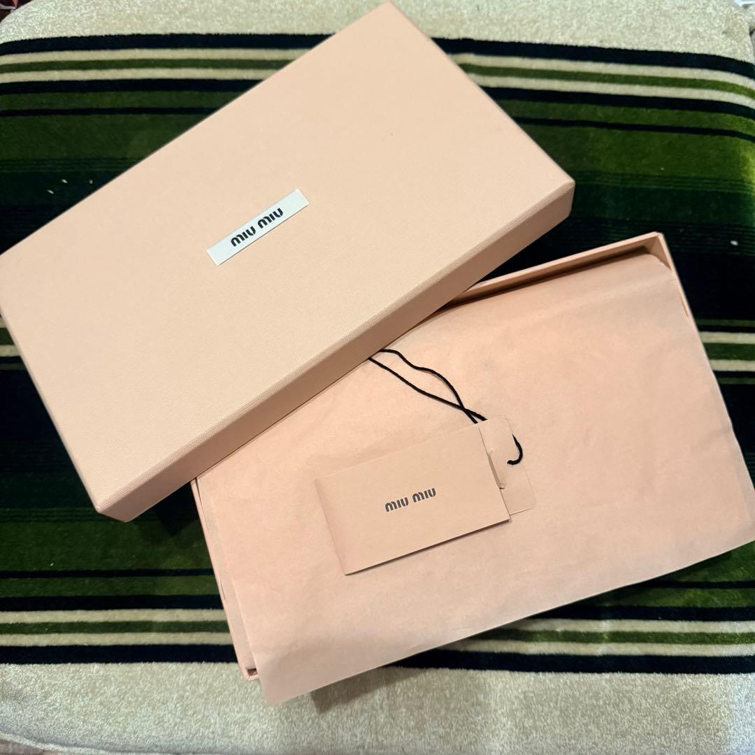 miu miu ピンクファー手袋