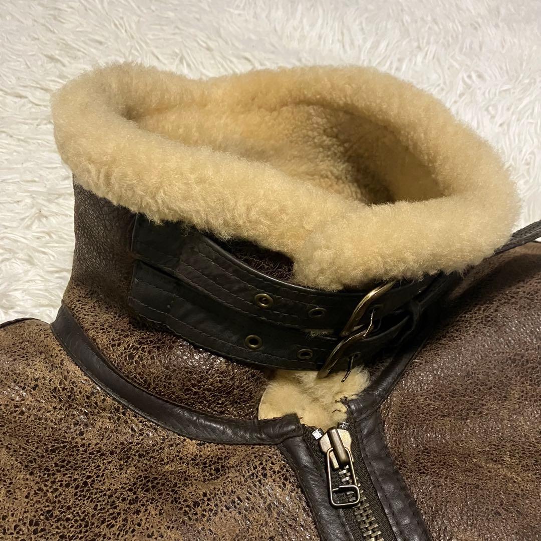 ムートンジャケット　フライトジャケット　B-3 リアルムートン　シープスキン　L