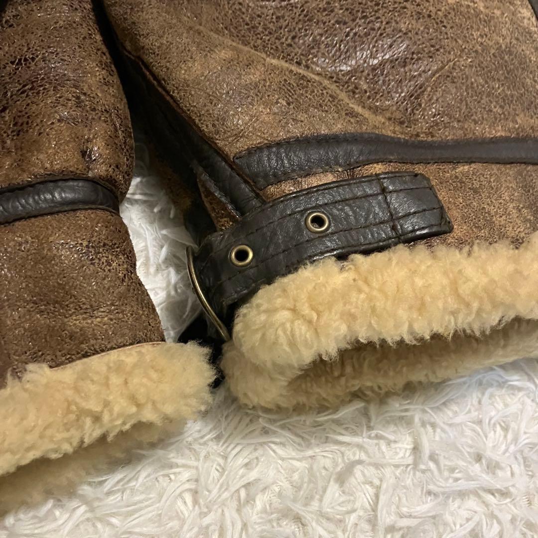 ムートンジャケット　フライトジャケット　B-3 リアルムートン　シープスキン　L