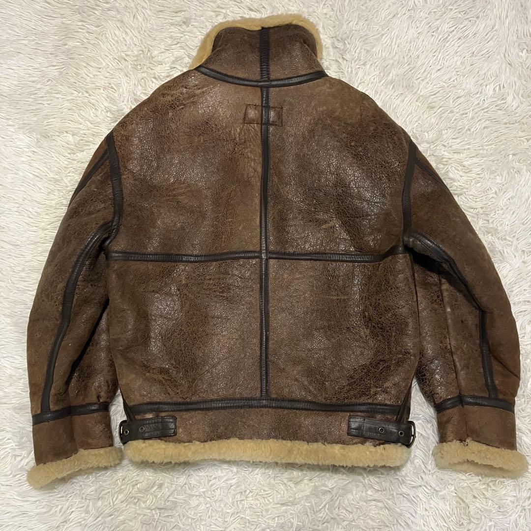 ムートンジャケット　フライトジャケット　B-3 リアルムートン　シープスキン　L