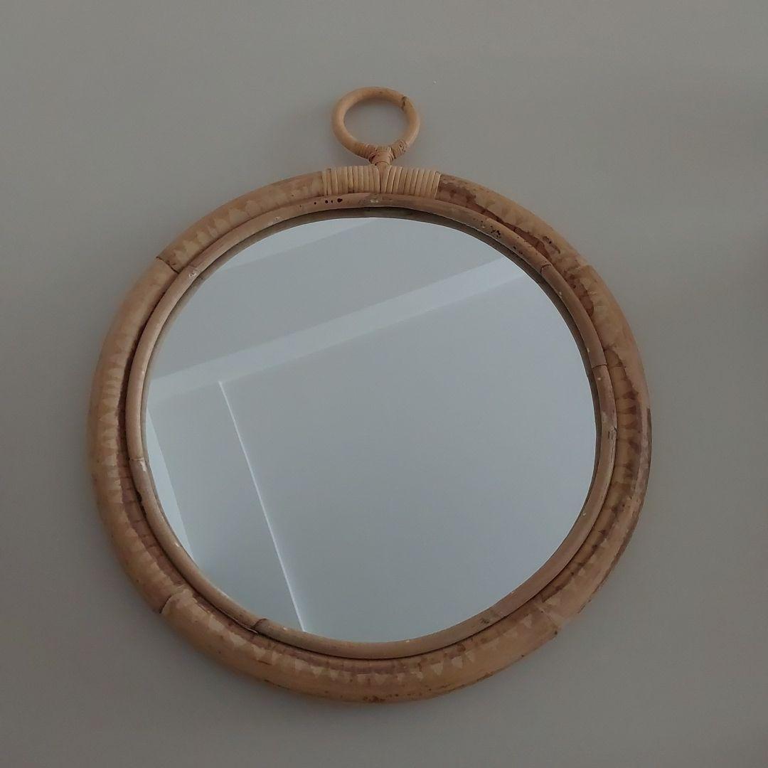 ELLA　MIRROR　エラミラー　ラタンミラー　40cm