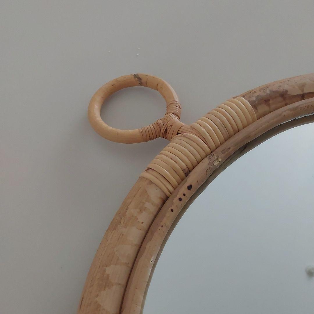 ELLA　MIRROR　エラミラー　ラタンミラー　40cm