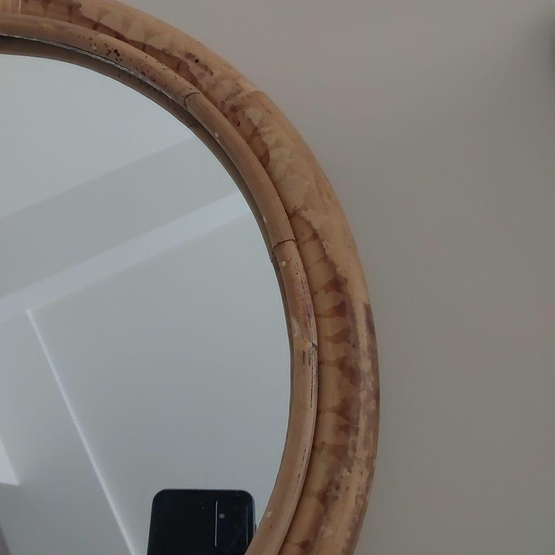 ELLA　MIRROR　エラミラー　ラタンミラー　40cm