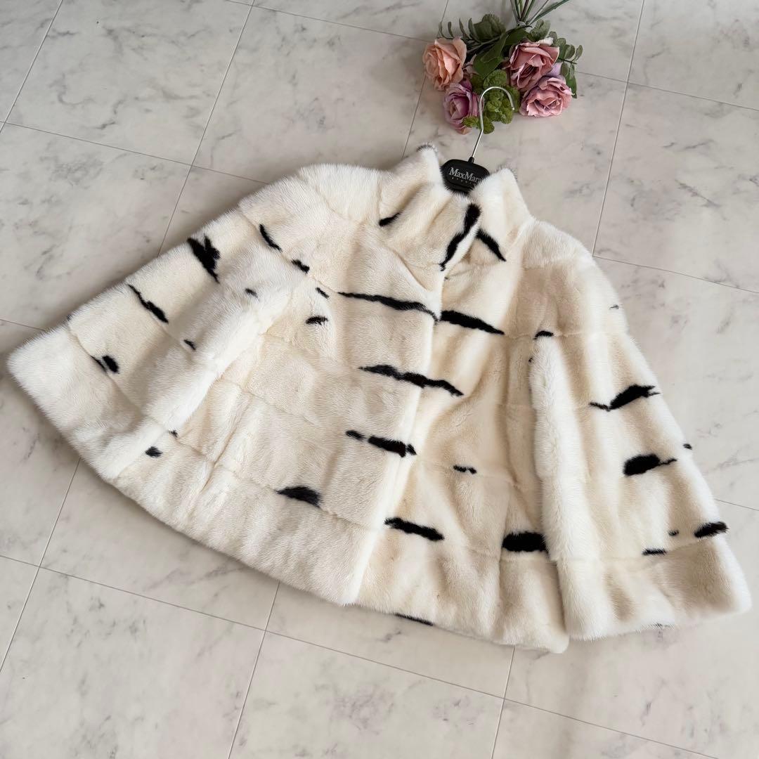 近年物★コペンハーゲン パールミンク クロップド丈 ファーコート 毛皮 横段軽量