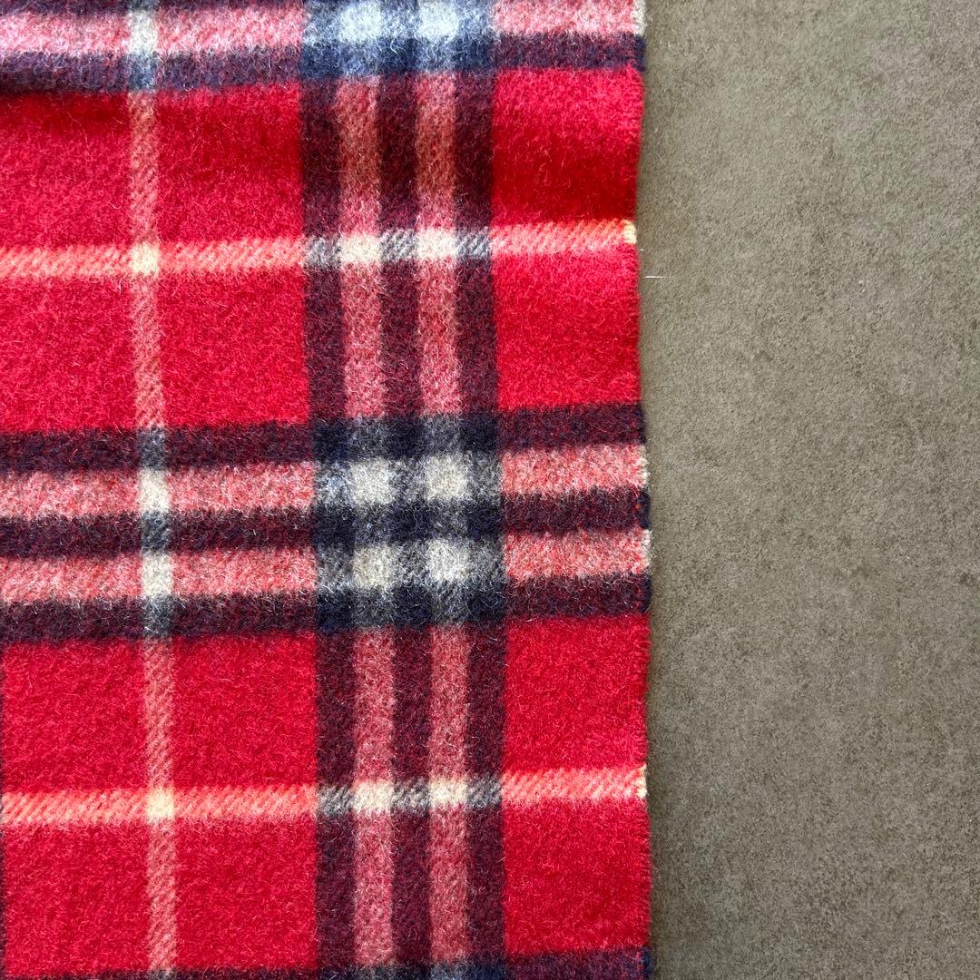 Burberryカシミヤマフラー【赤】