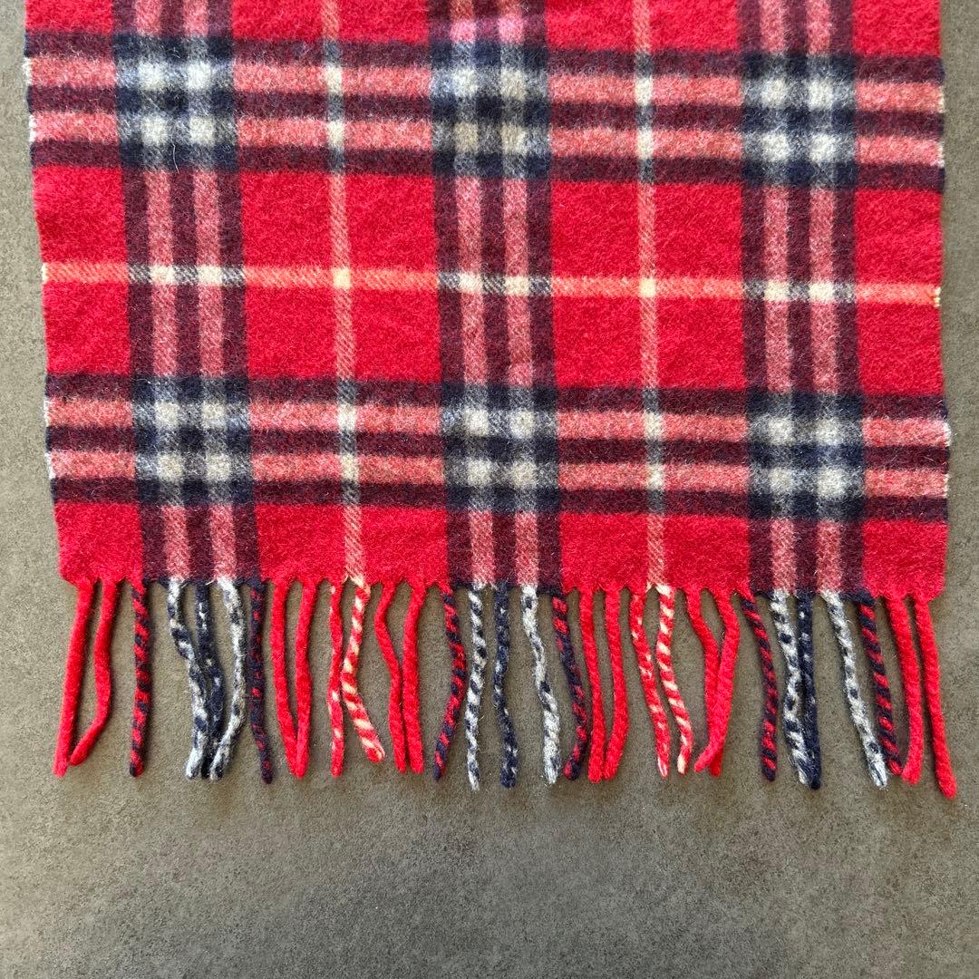 Burberryカシミヤマフラー【赤】