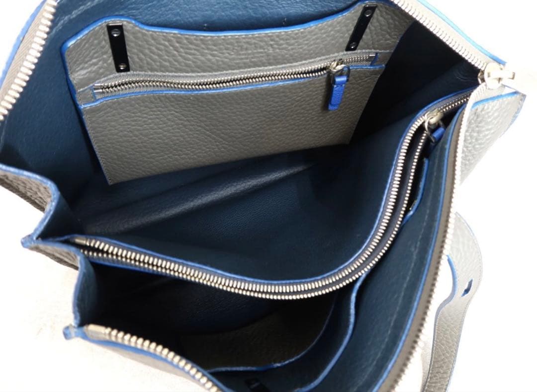 あきせい　フルラ　ジョーべ　レザー トートバッグ グレー