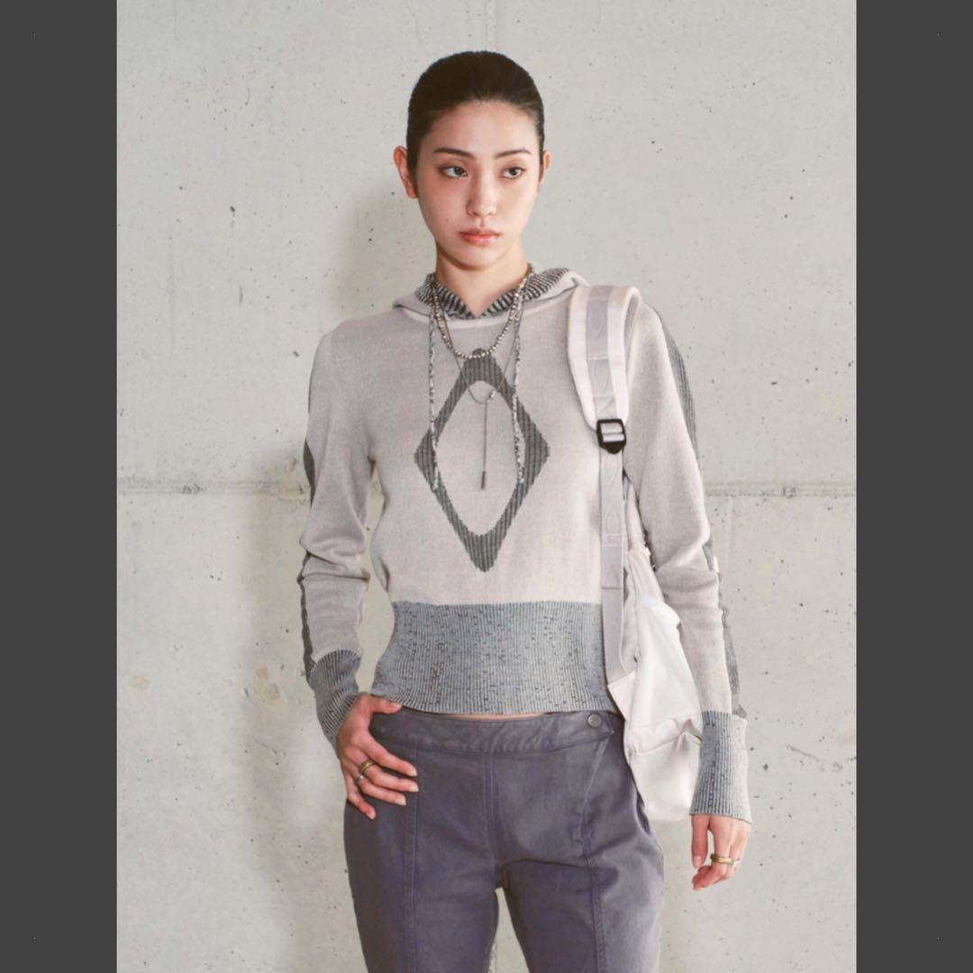 MSCHF RHOMBUS KNIT HOODIE BEIGE（M）