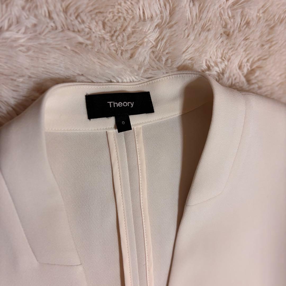 Theory セオリー 白 ロング ジャケット カーディガン 卒服 入園入学