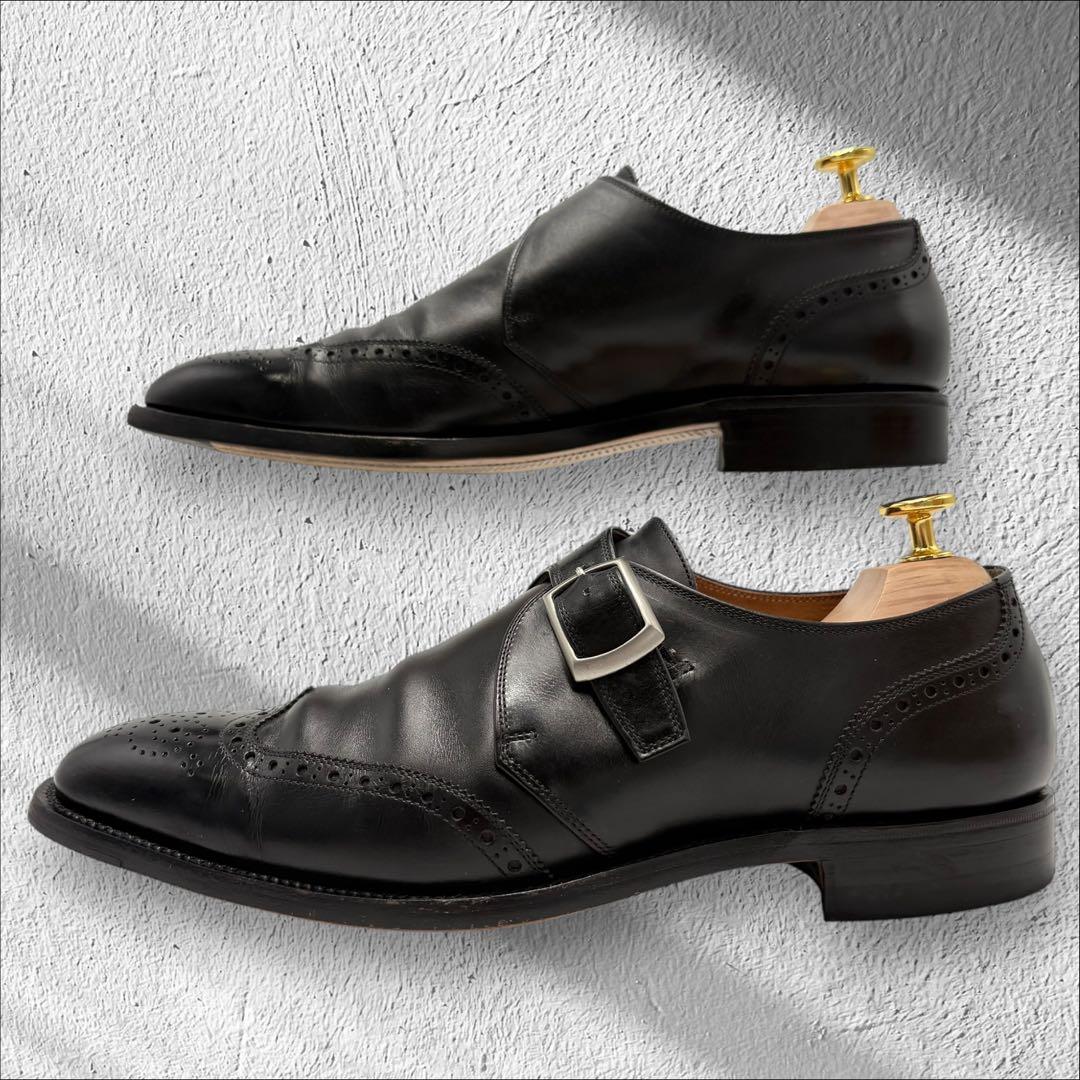 【美品】SCOTCH GRAIN シングルモンク　ウィングチップ　メダリオン
